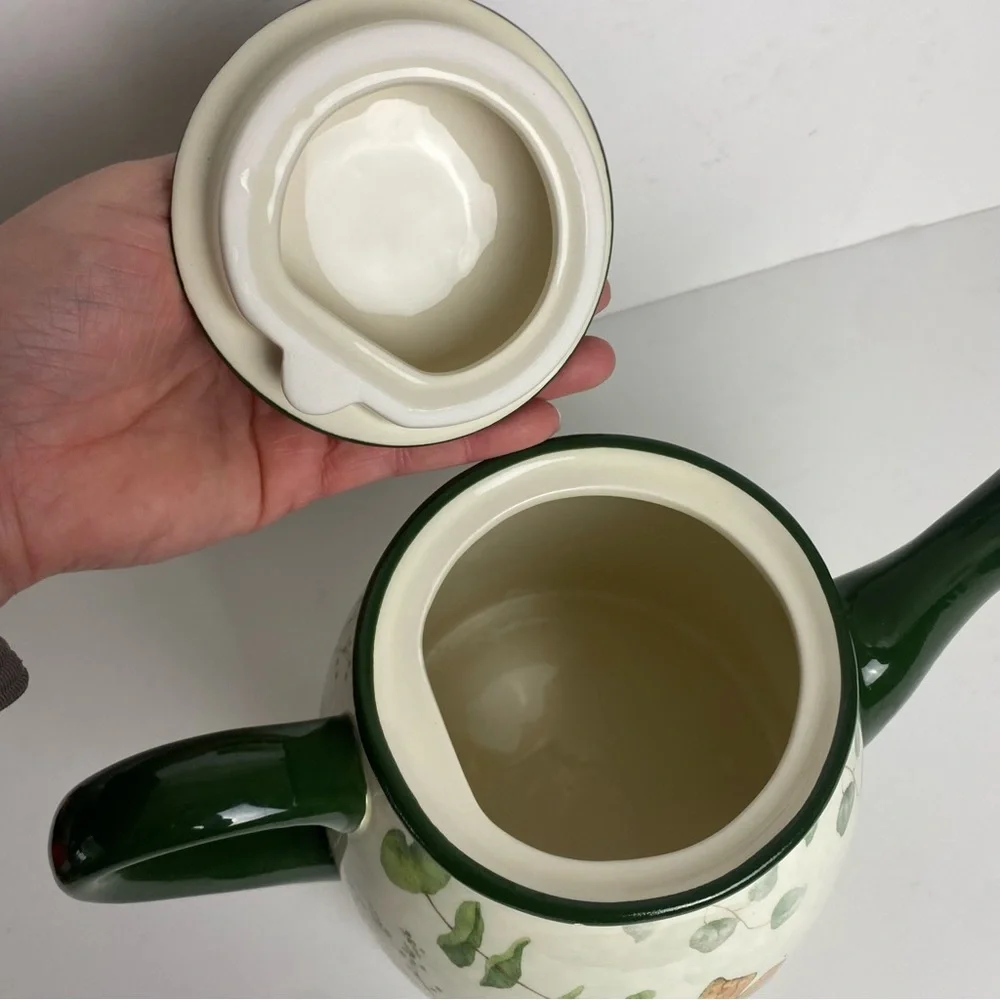 Cracker Barrel Susan Winget Butterfly Earthenware Teapot Spring Easter 7.5" - Picture 6 of 10